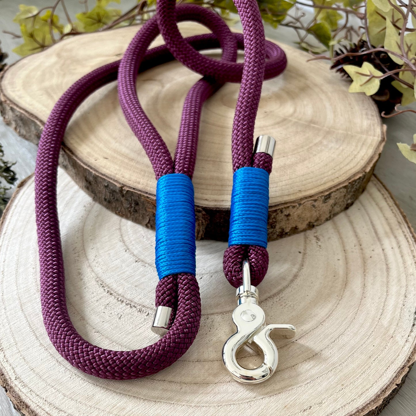 Aubergine Paracord Rope Dog Lead