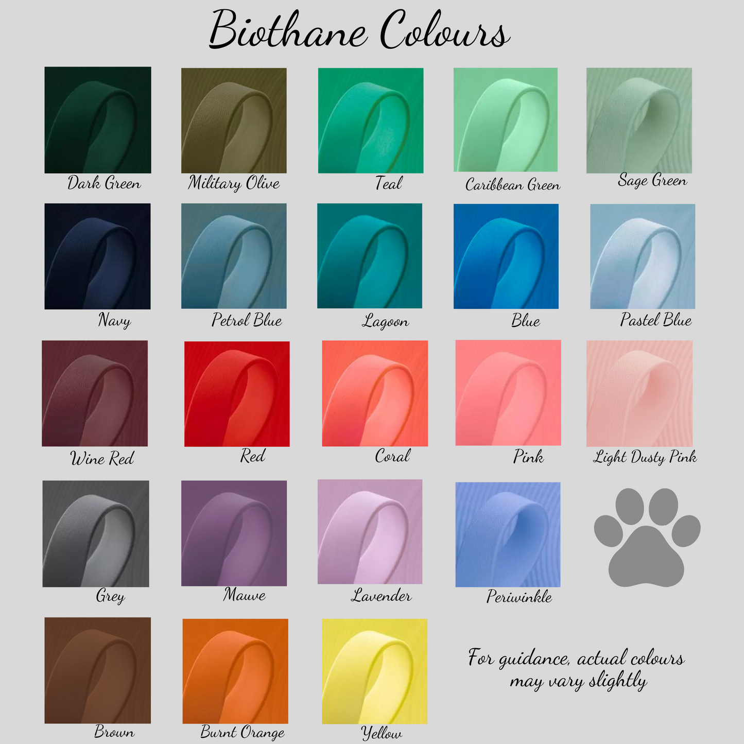 Quick Release Adjustable BioThane® Dog Collars