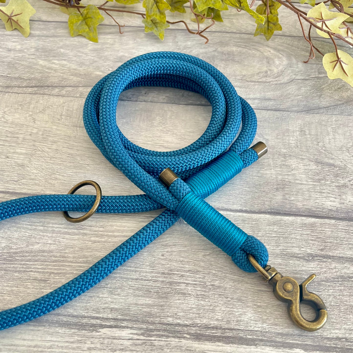 Petrol Blue Paracord Rope Dog Lead