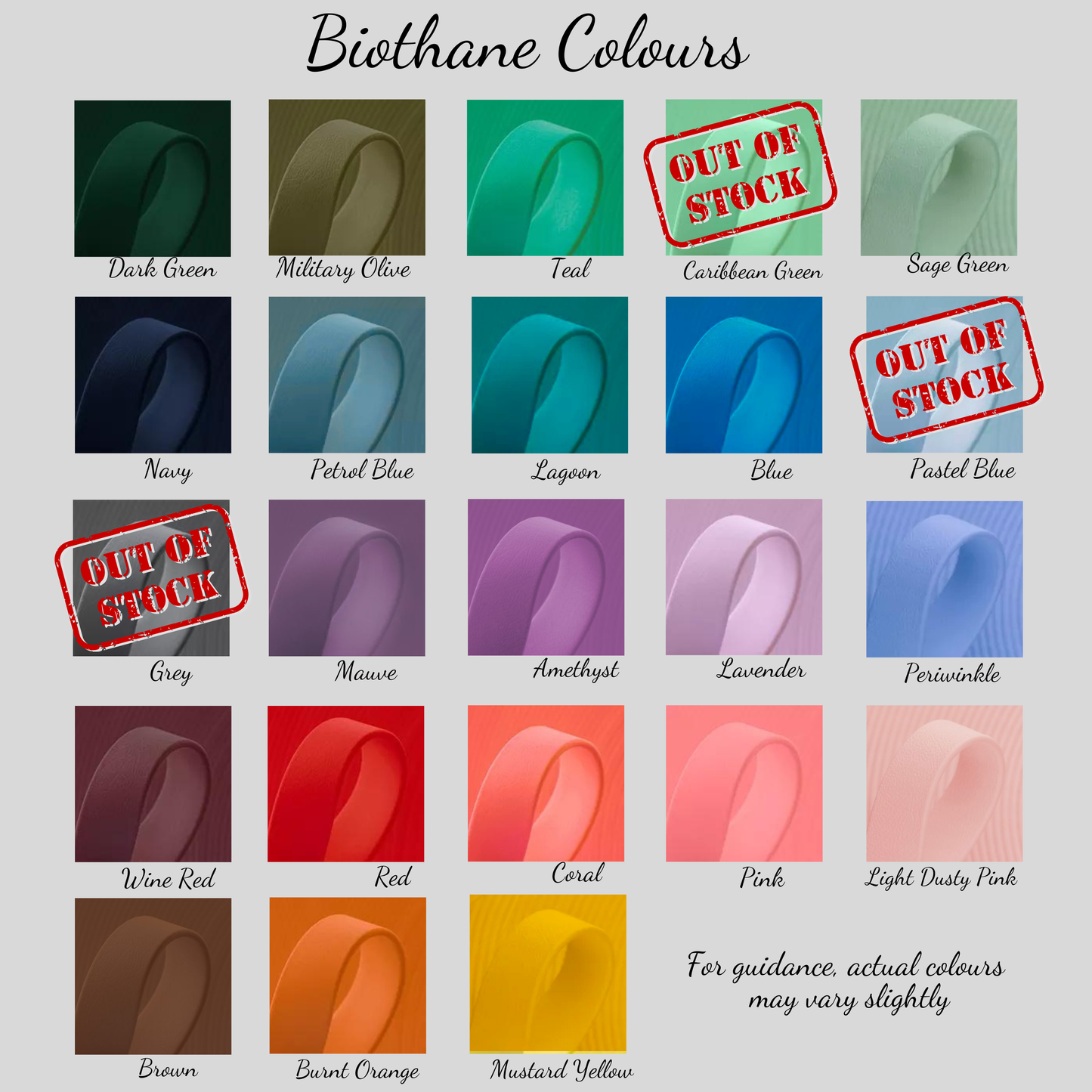 BioThane Wristlet Keyrings