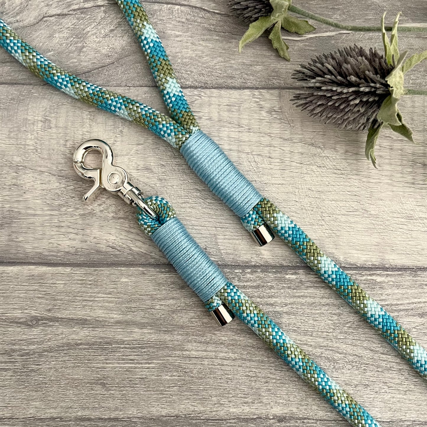 Bombay Blue Paracord Rope Lead