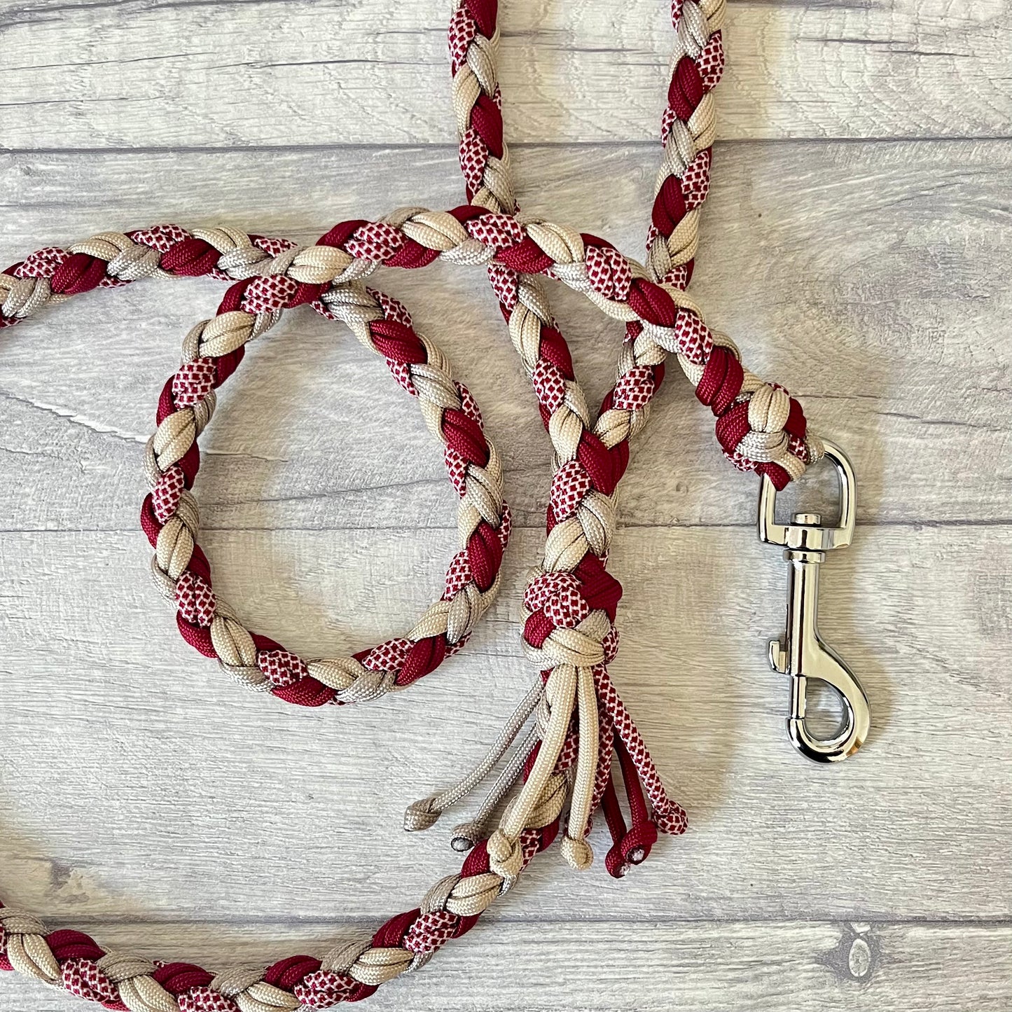 Crimson Dune Braided Rope Dog Lead