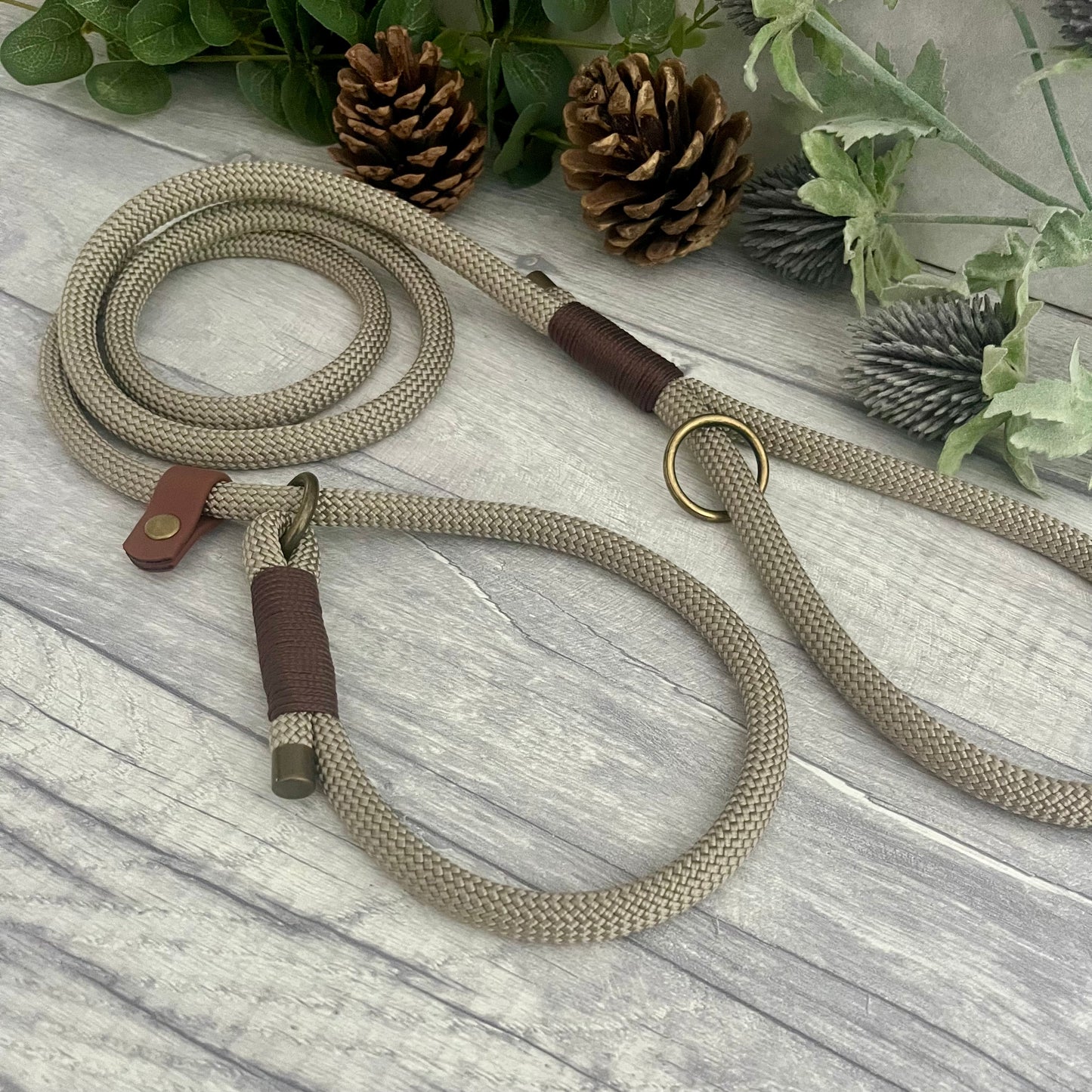Tan Paracord Rope Dog Lead