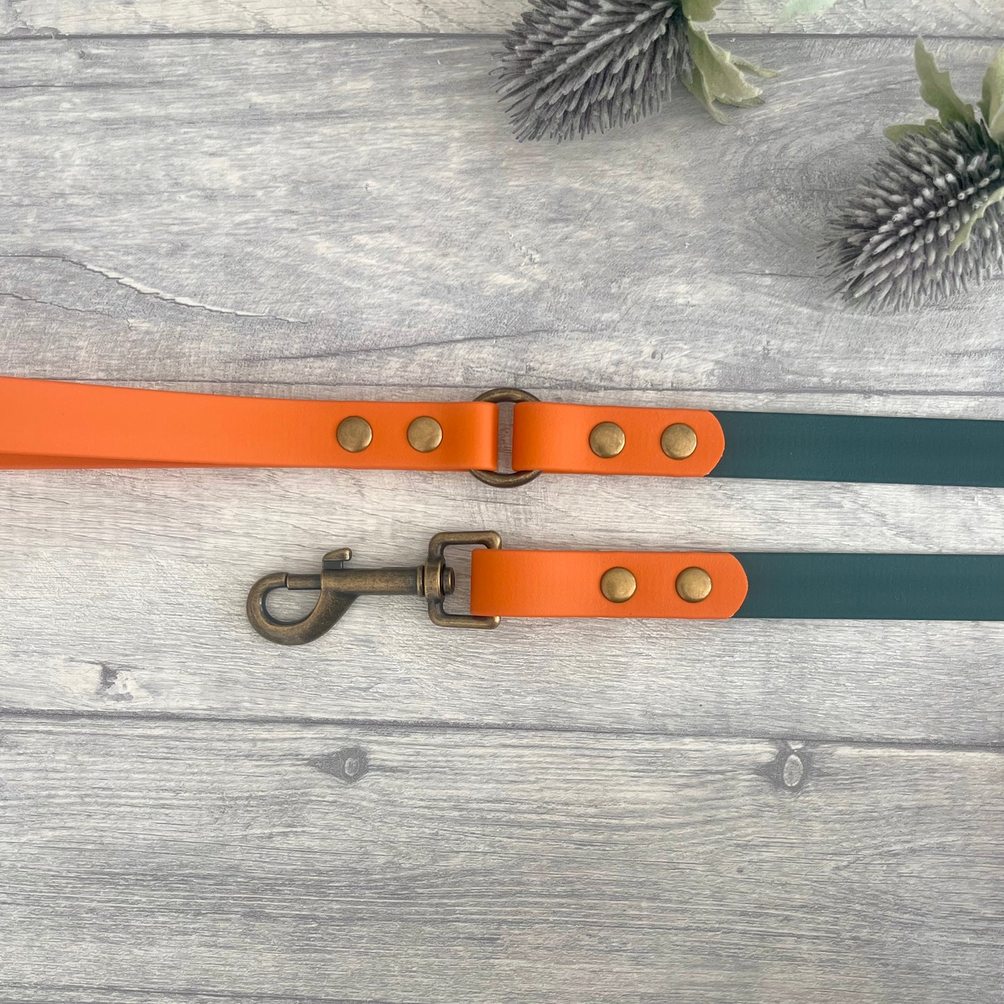 Green & Orange Two Tone BioThane® Dog Lead