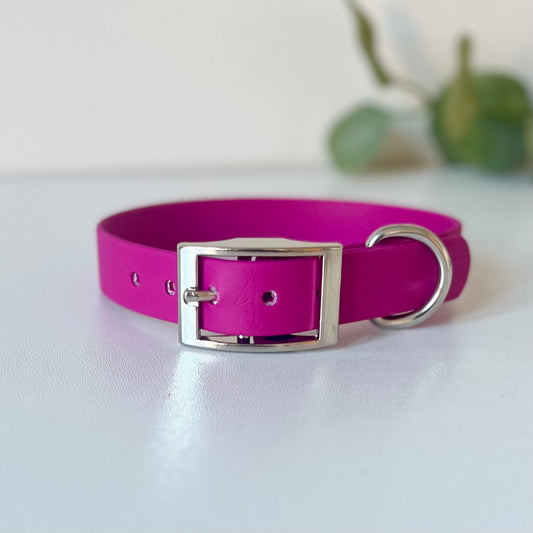 Magenta Pink BioThane® Dog Collar