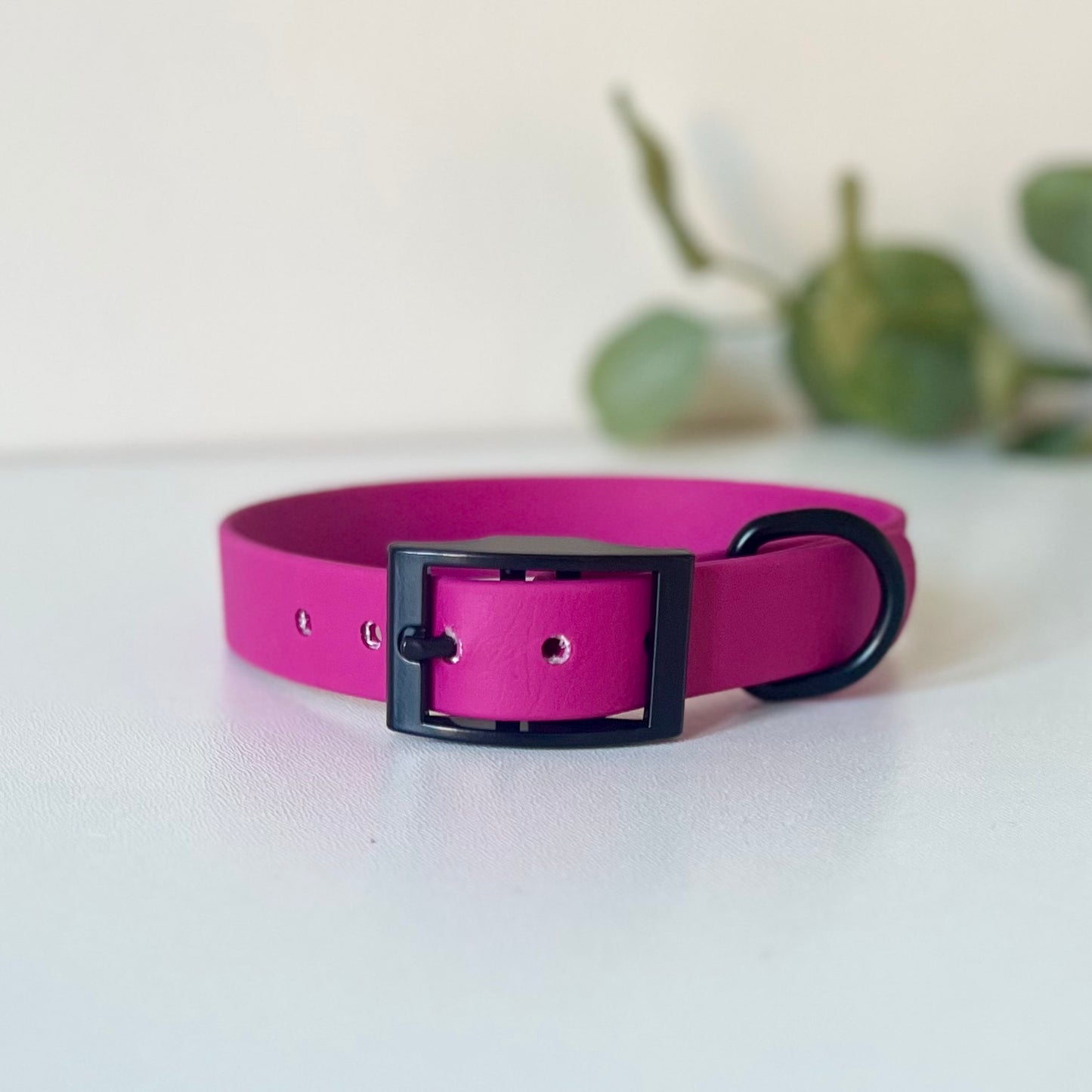 Magenta Pink BioThane® Dog Collar