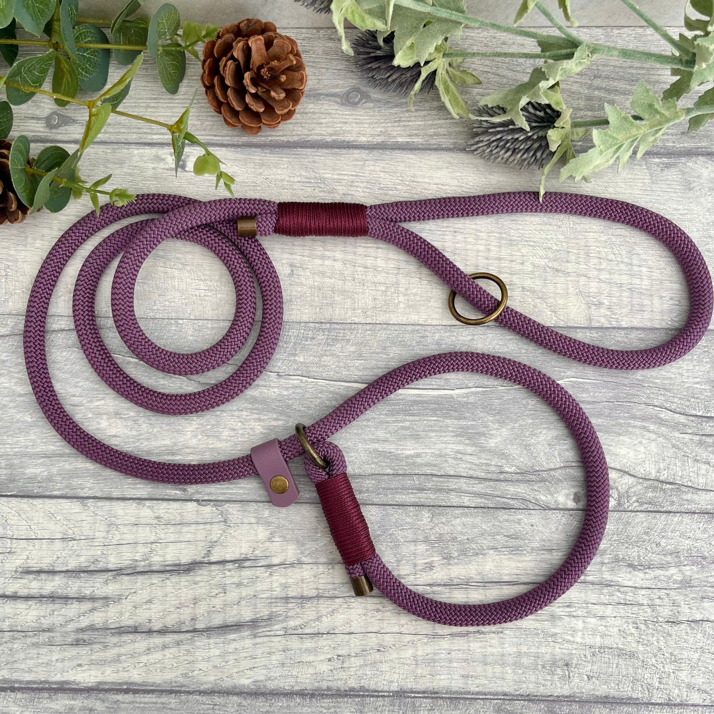 Mauve Paracord Rope Dog Lead