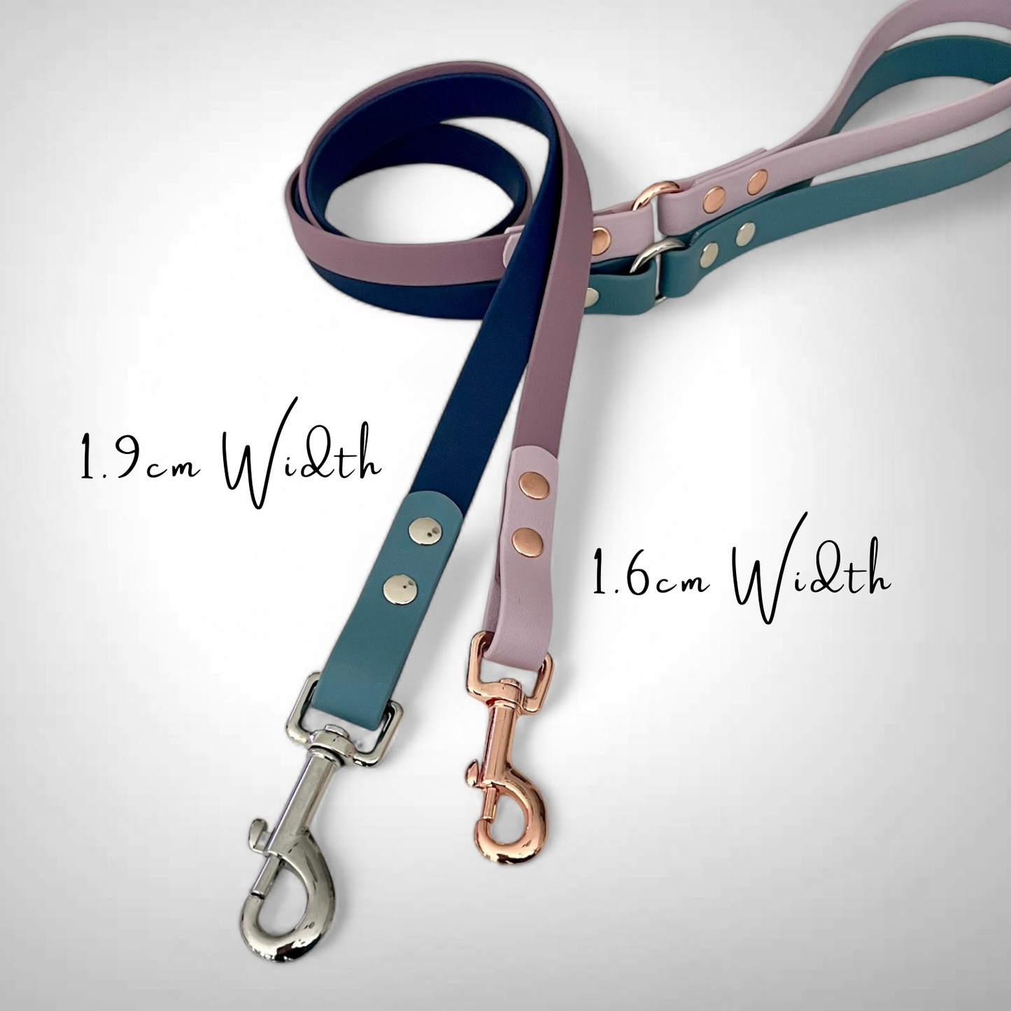 Navy & Petrol Blue Two Tone BioThane® Dog Lead