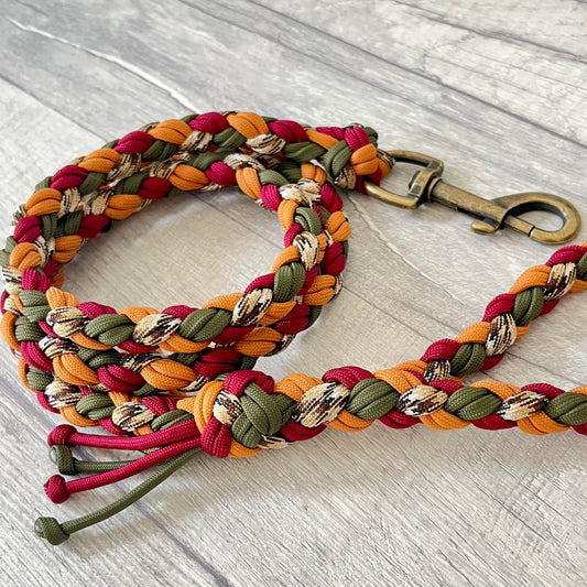 Autumn Blaze Braided Rope Dog Lead