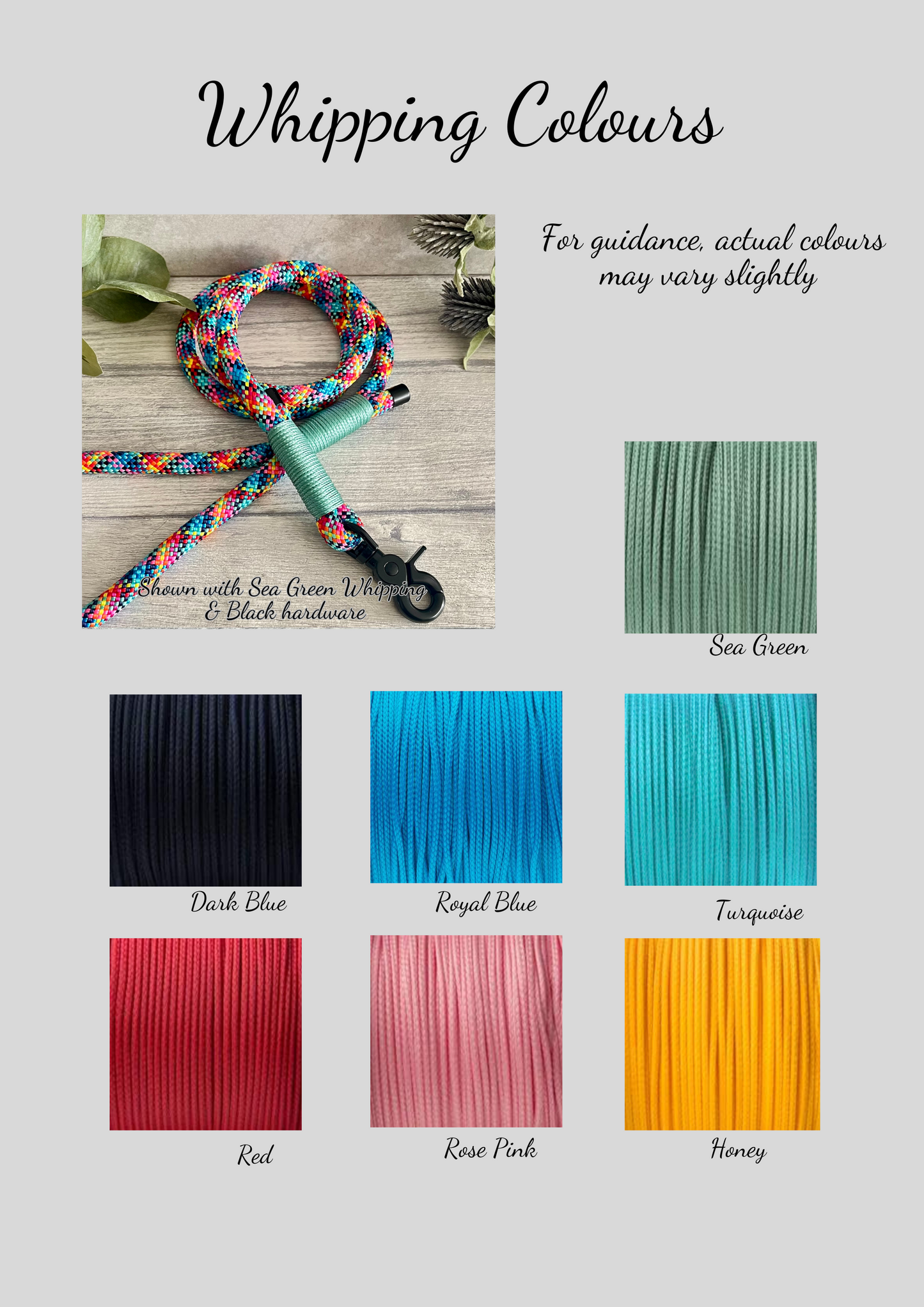 Confetti Paracord Rope Lead