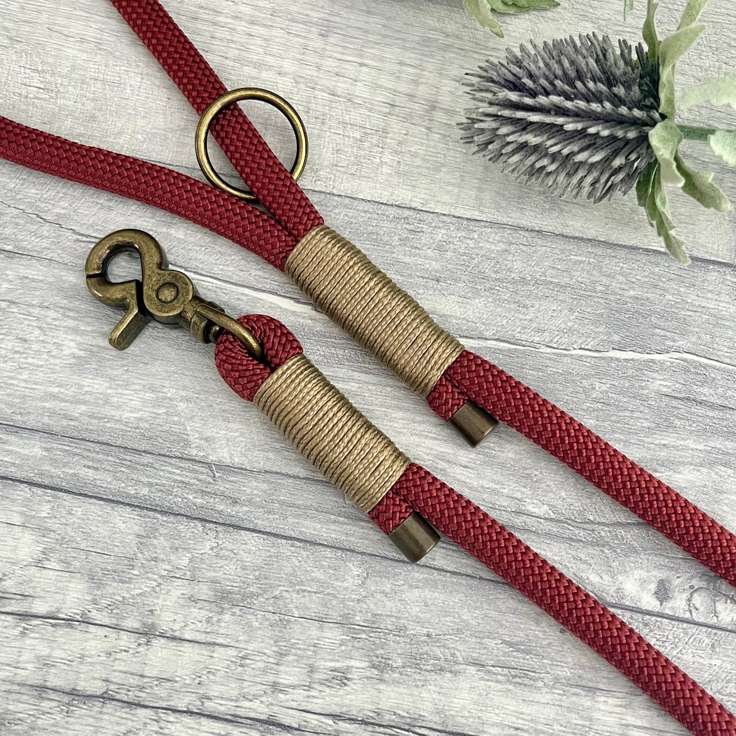 Copper Red Paracord Rope Dog Lead