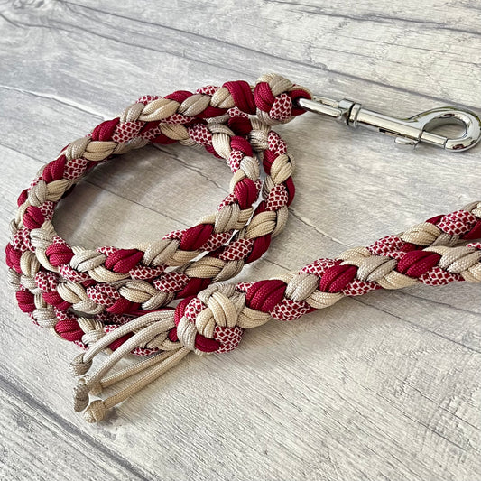 Crimson Dune Braided Rope Dog Lead