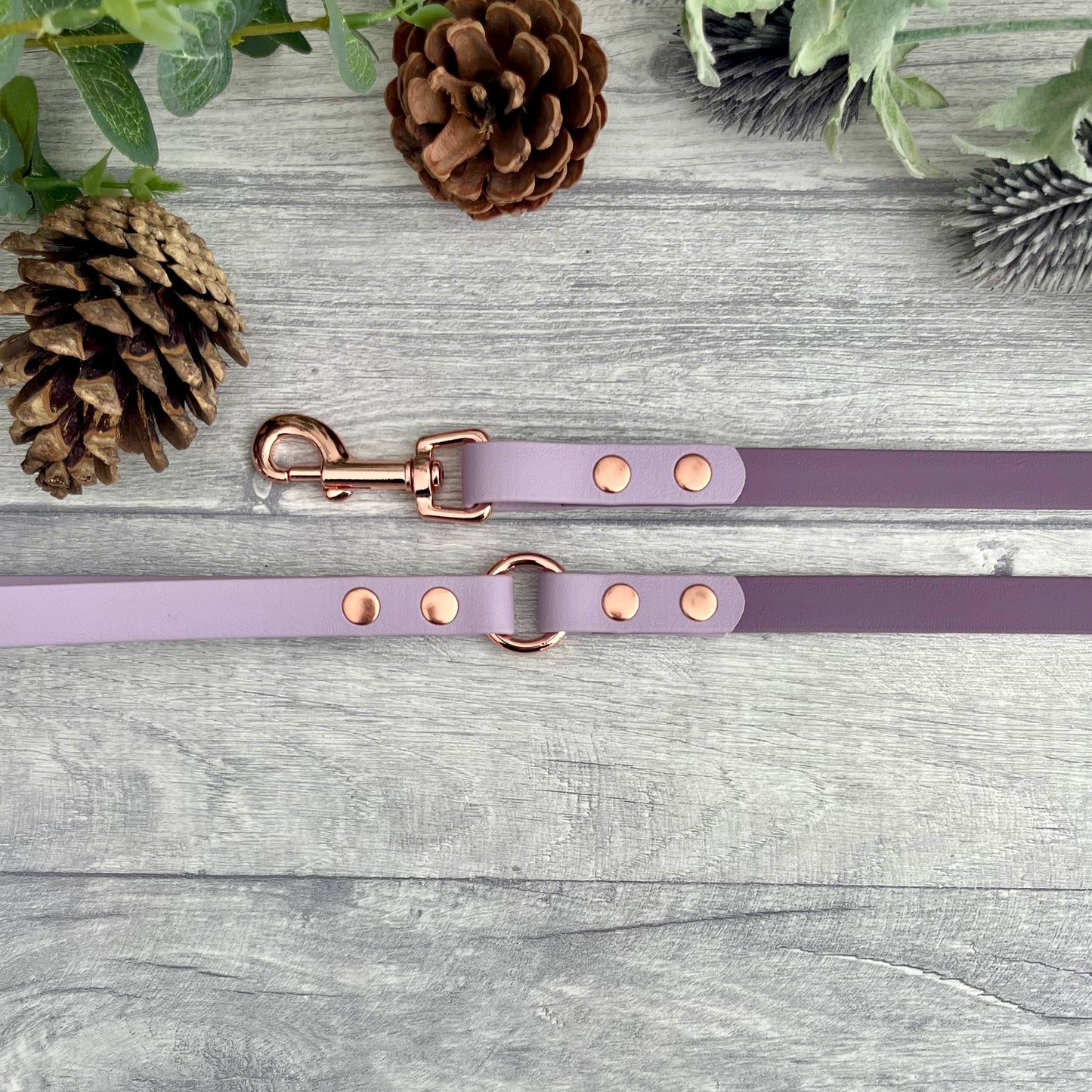 Design Your Own Two Tone Mauve BioThane® Dog Lead 1.9cm Width