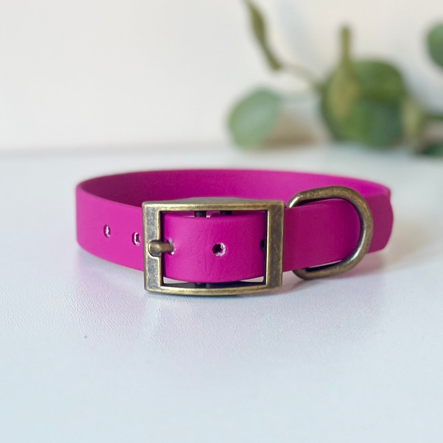 Magenta Pink BioThane® Dog Collar