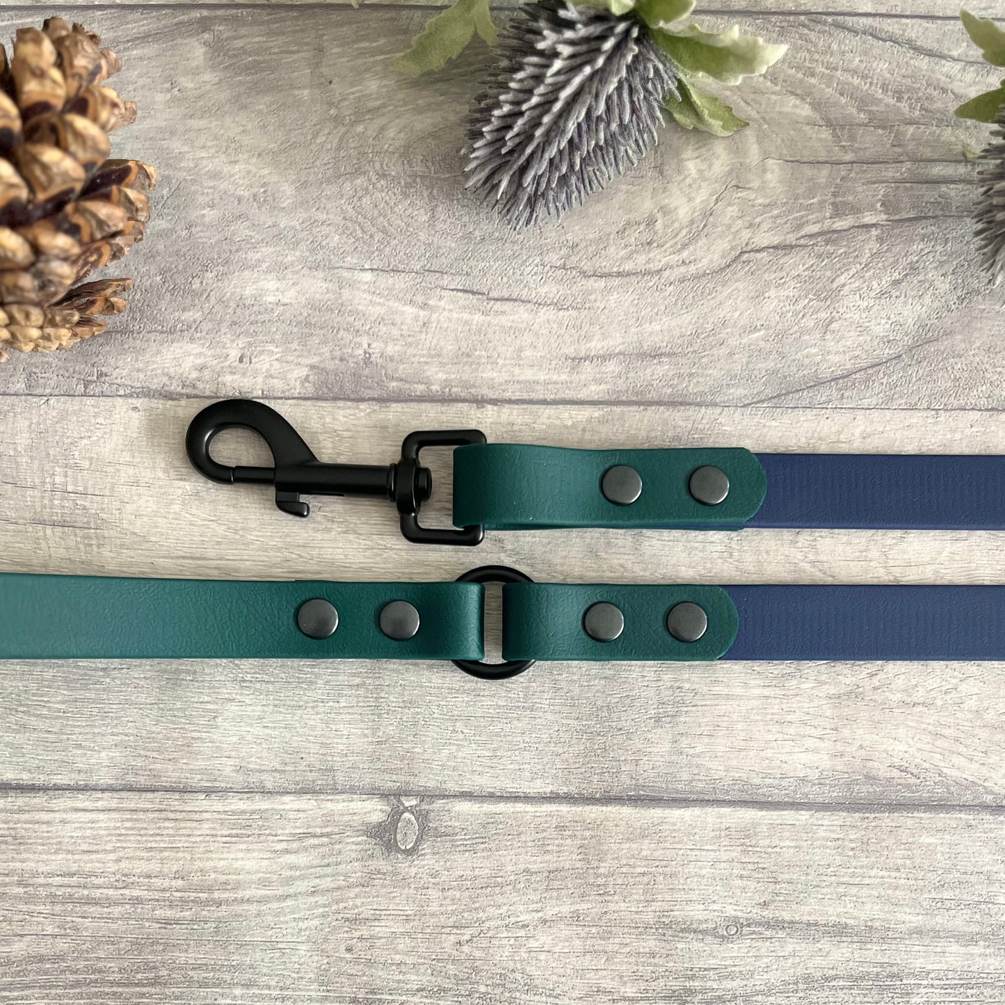 Design Your Own Two Tone Navy BioThane® Dog Lead 1.9cm Width