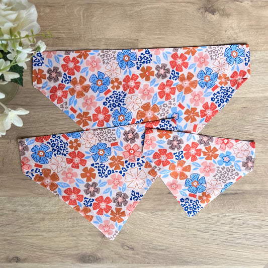 Retro Flowers Slide on Bandanas