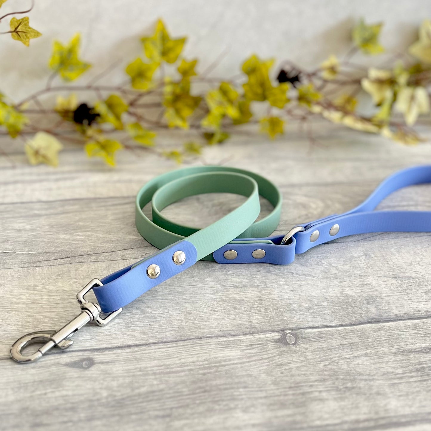 Sage Green & Periwinkle Two Tone BioThane® Dog Lead