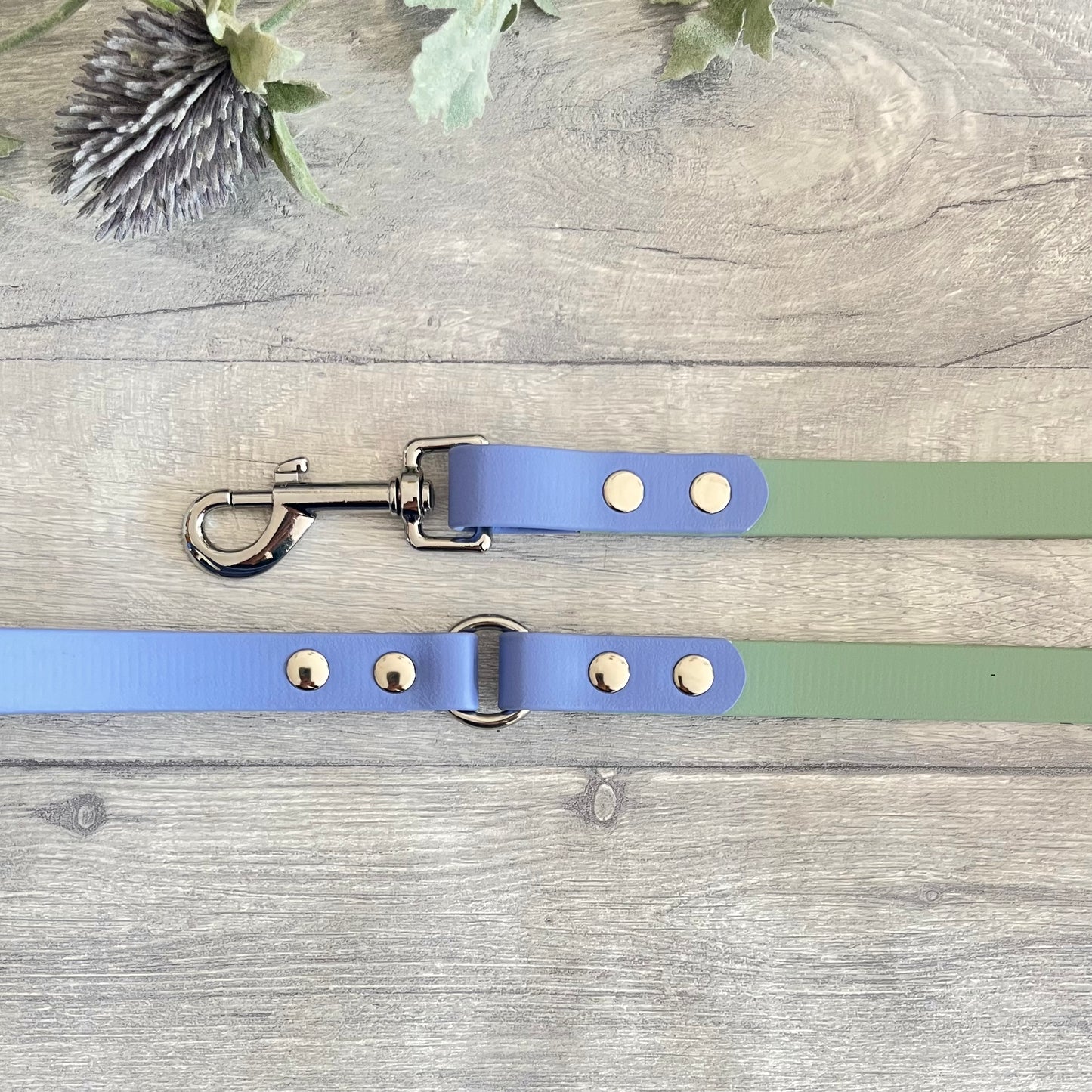 Sage Green & Periwinkle Two Tone BioThane® Dog Lead