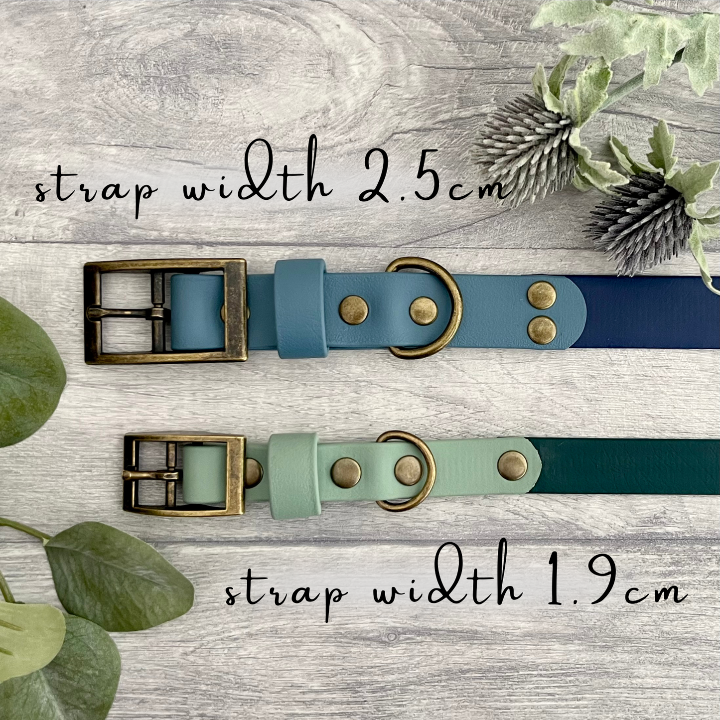 Sage Green & Periwinkle BioThane® Dog Collar