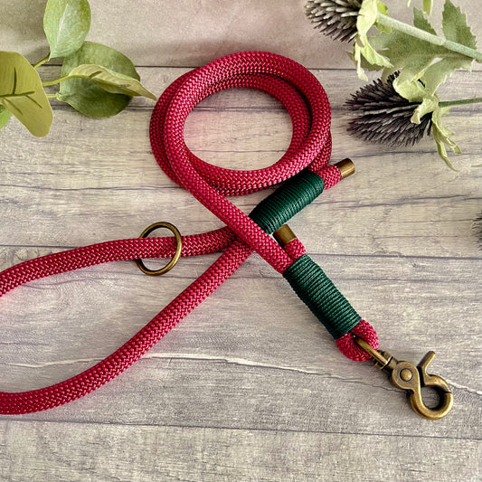 Viva La Vino Red Paracord Rope Dog Lead