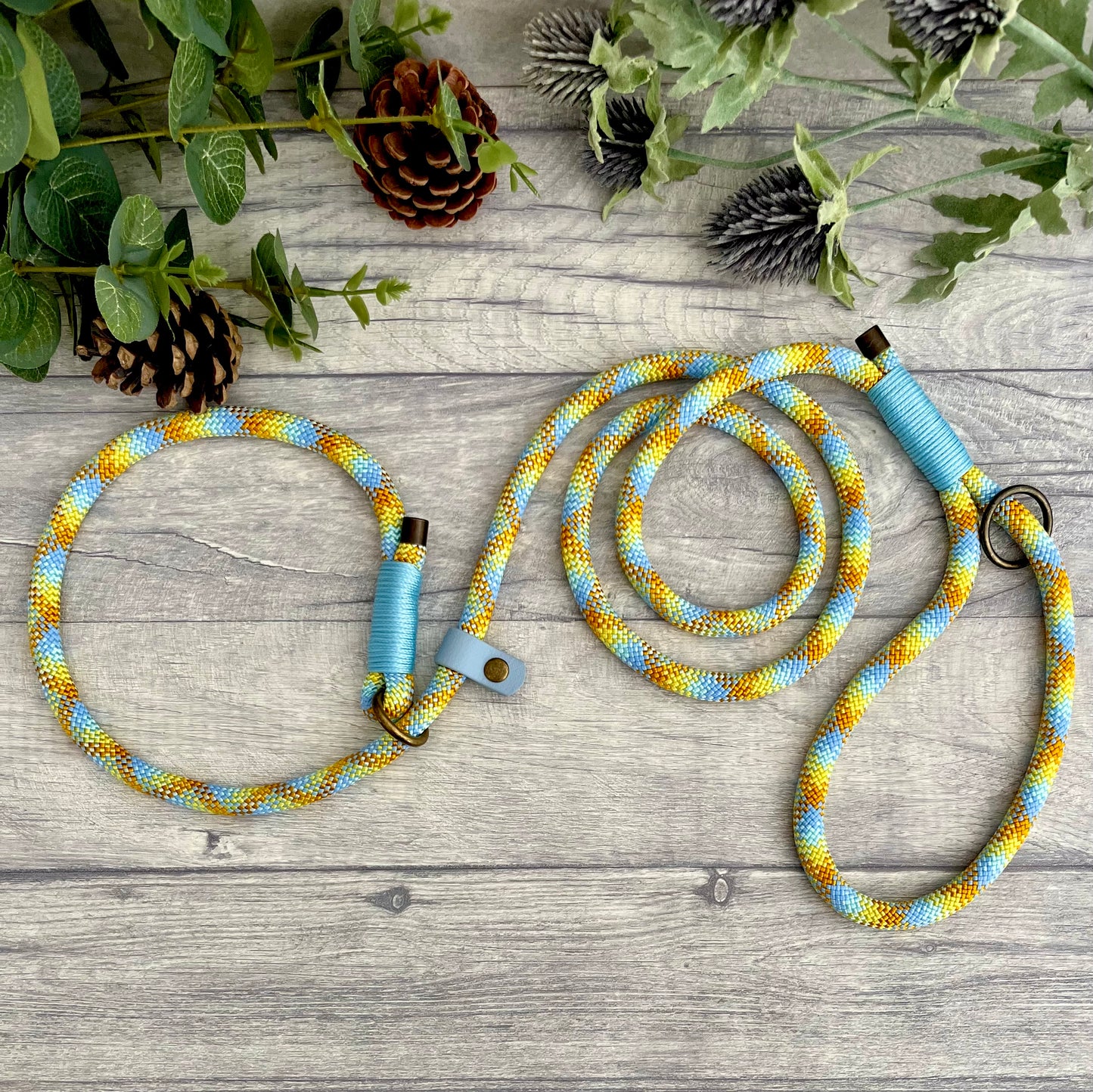 Yellow Rope Dog Lead, Miami Mix,